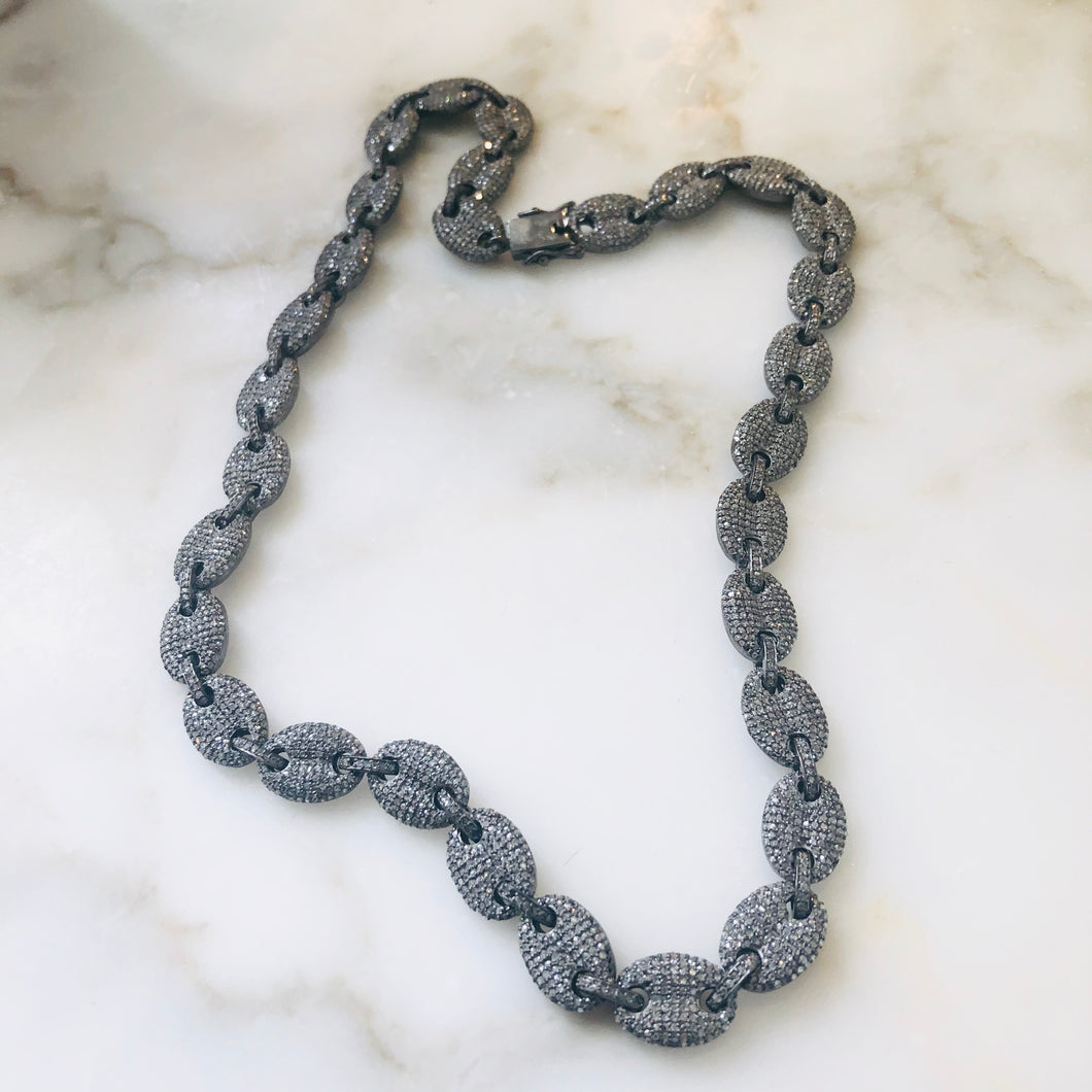 Pave Diamond G Link Necklace